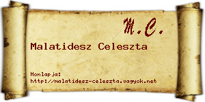Malatidesz Celeszta névjegykártya